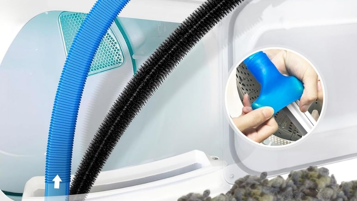 Complete Dryer Vent Cleaner Kit: 2-Piece Set Compatible with Most Vacuum Cleaners