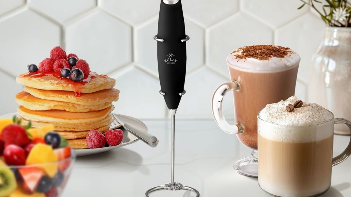 Zulay Kitchen Powerful Milk Frother Wand: Transform Your Coffee Experience in Seconds