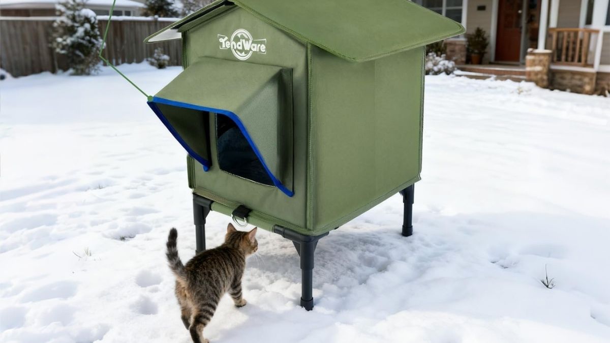 TENDWARE Outdoor Cat House: A Practical Heated Shelter for Outdoor Cats