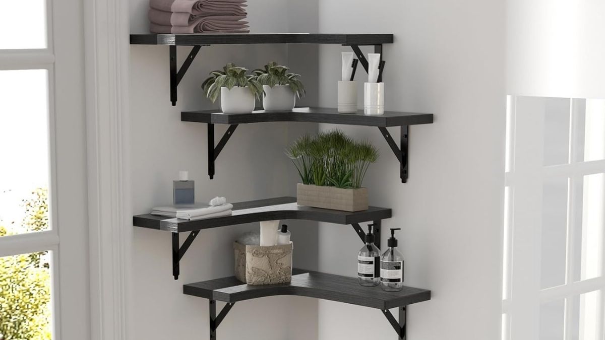 Corner Floating Shelves Wall Mounted: Maximize Space with the ROMGUAR CRAFT Set